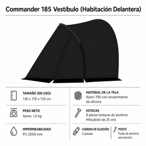 Vestíbulo para Tienda Commander 185